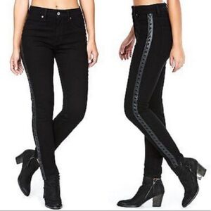 NWT Carmar LF Grommet Black Skinny Jeans Sz 25